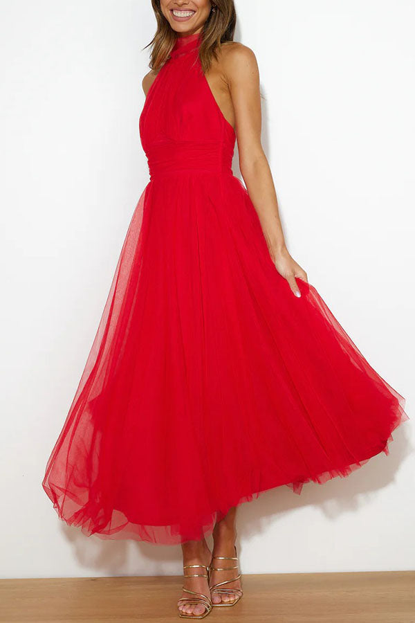 Tule Halterjurk – Bruiloft & Zomerse Gala's