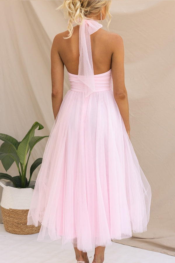 Tule Halterjurk – Bruiloft & Zomerse Gala's