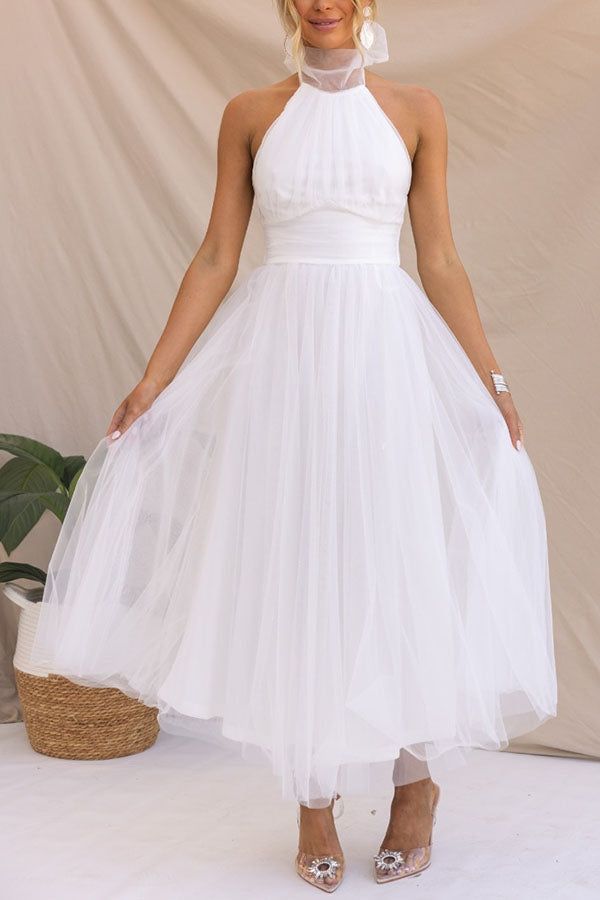 Tule Halterjurk – Bruiloft & Zomerse Gala's