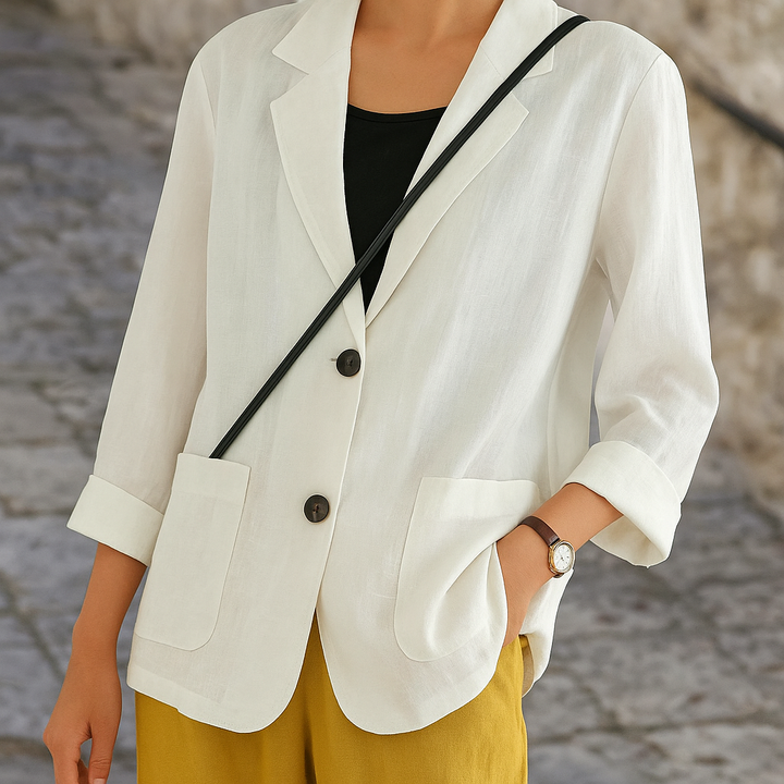 Dames Linnen Zomer Blazer  | Ongedwongen & Elegant