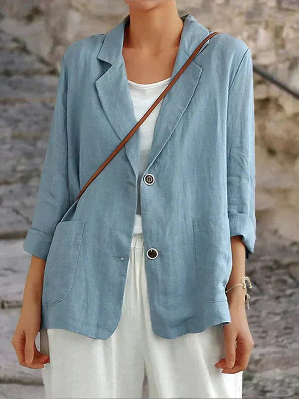 Dames Linnen Zomer Blazer  | Ongedwongen & Elegant