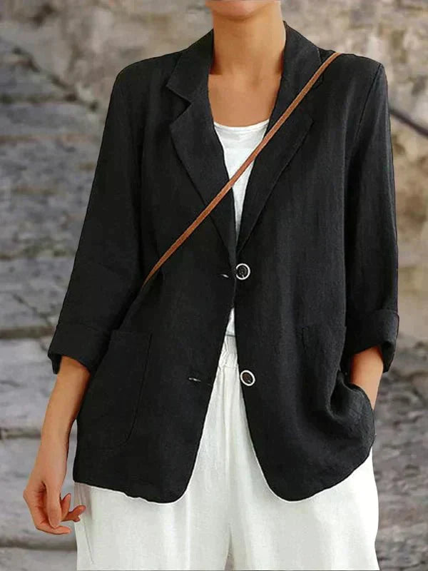 Dames Linnen Zomer Blazer  | Ongedwongen & Elegant