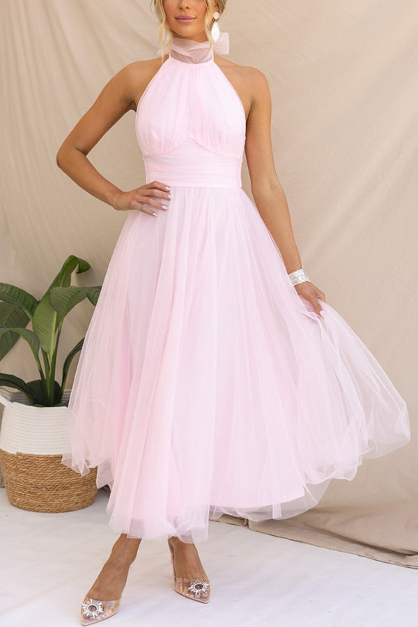 Tule Halterjurk – Bruiloft & Zomerse Gala's