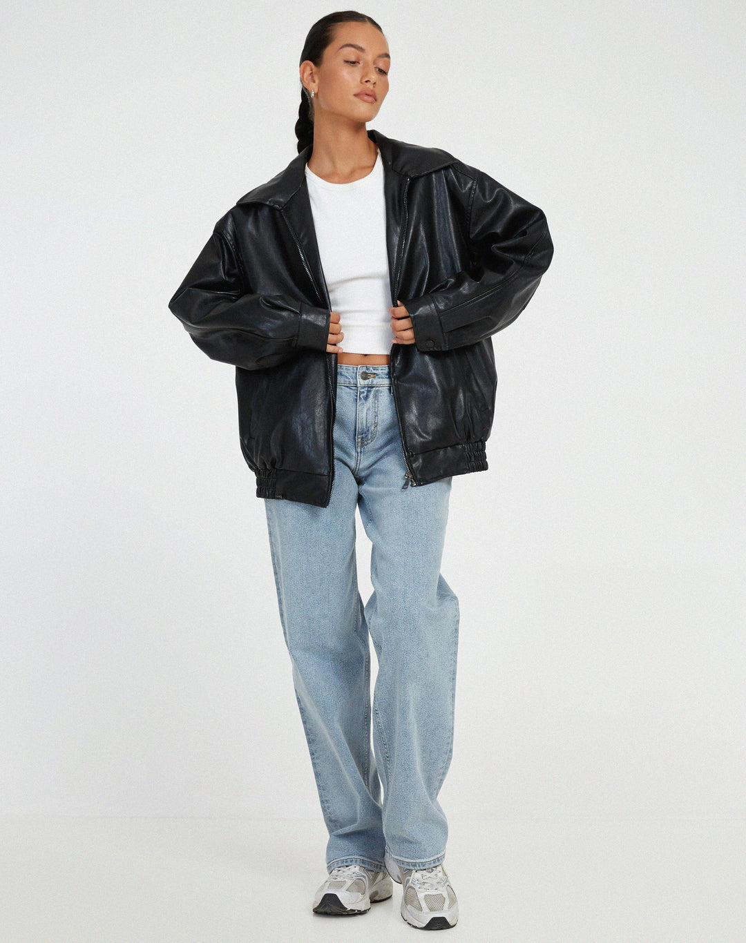 Oversized Leren Damesjas | Vrije tijd & Avond