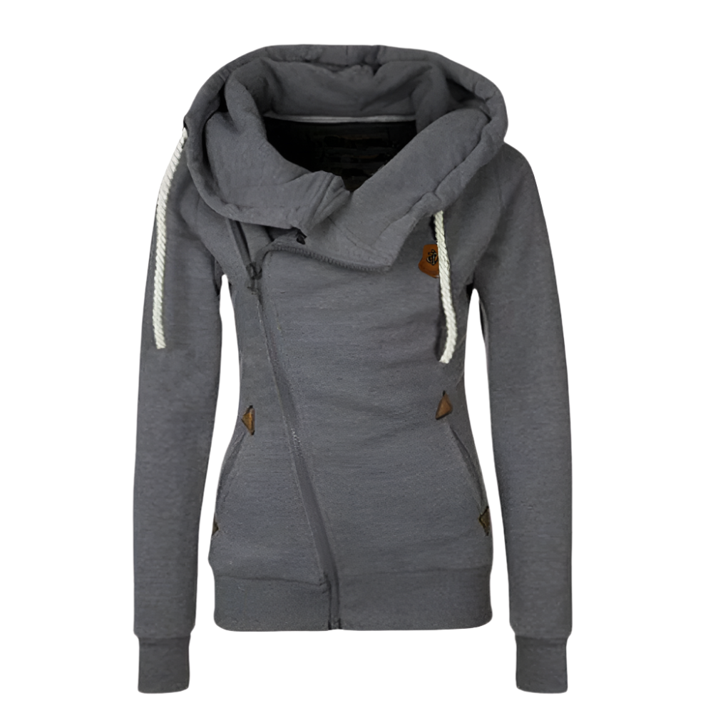 Dames Vest met Capuchon en Rits | Warm en Comfortabel