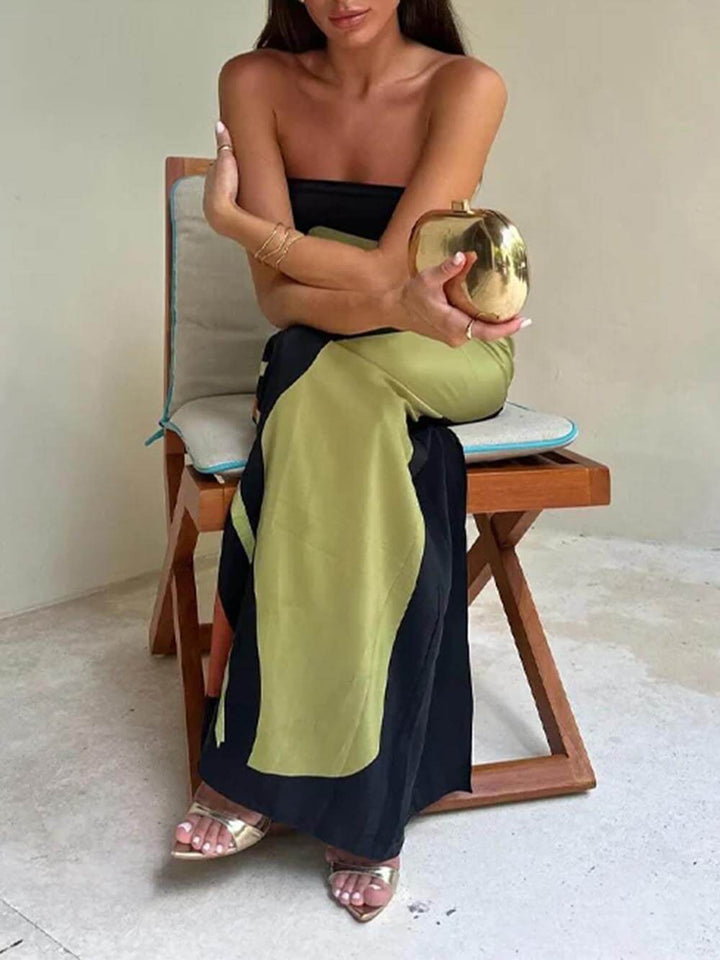 Lange Mouwloze Off-Shoulder Jurk | Vakantie Chique