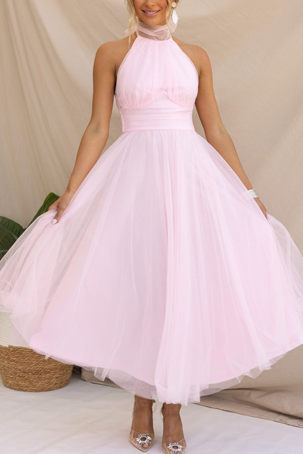 Tule Halterjurk – Bruiloft & Zomerse Gala's