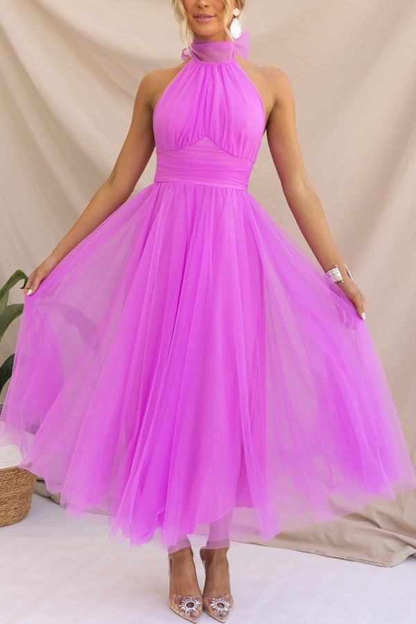 Tule Halterjurk – Bruiloft & Zomerse Gala's
