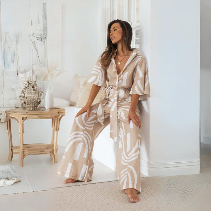 Beige Jumpsuit Zomer | Vrije Tijd