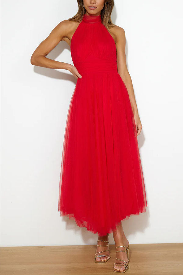Tule Halterjurk – Bruiloft & Zomerse Gala's