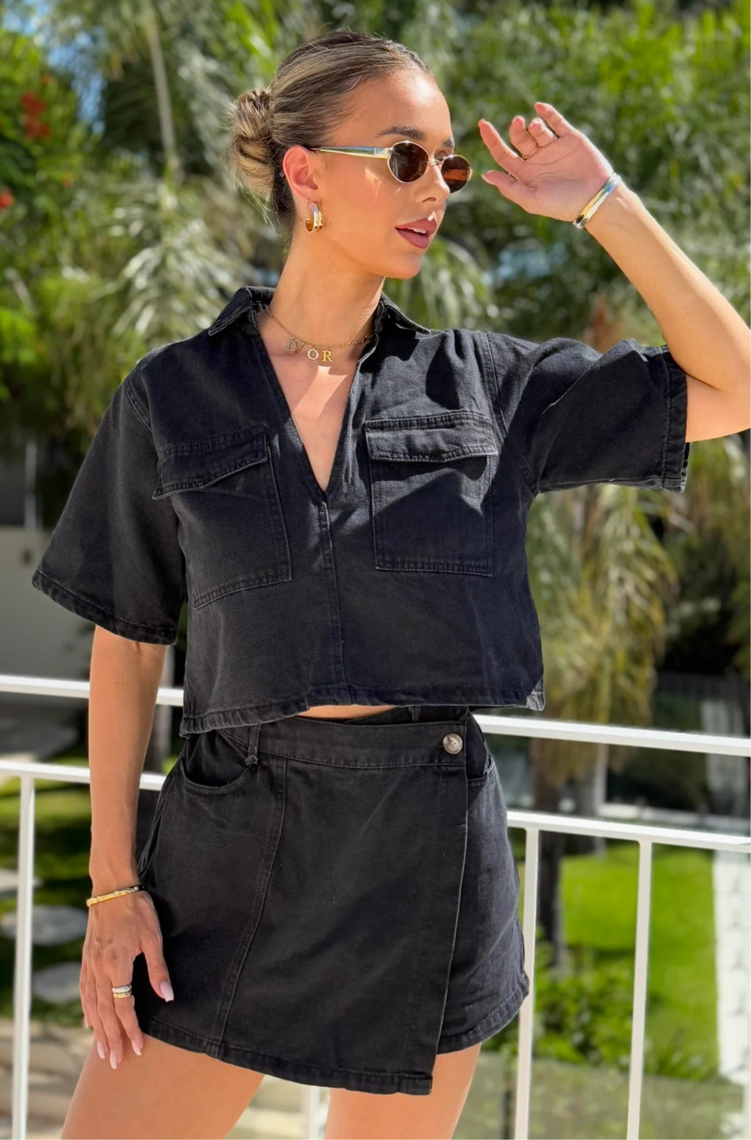 Trendy Denim Set met Croptop | Stoer & Zomers