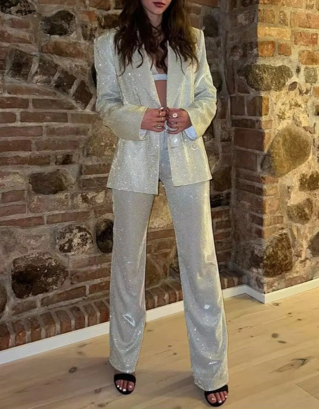 Driedelige Glitter Set met Blazer | Feest & Uitgaan