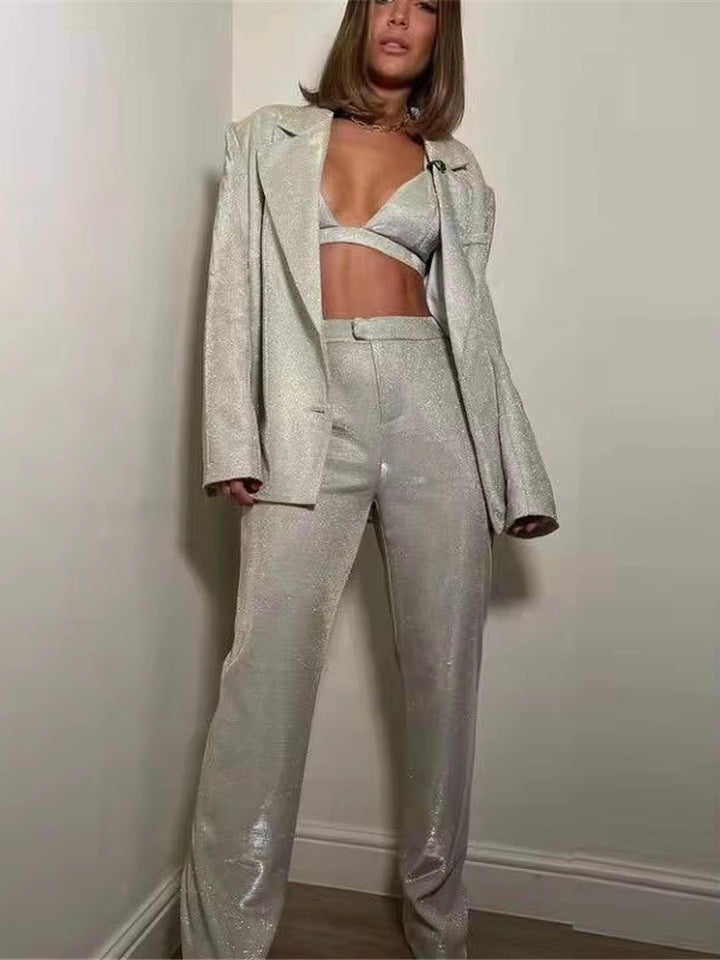 Driedelige Glitter Set met Blazer | Feest & Uitgaan