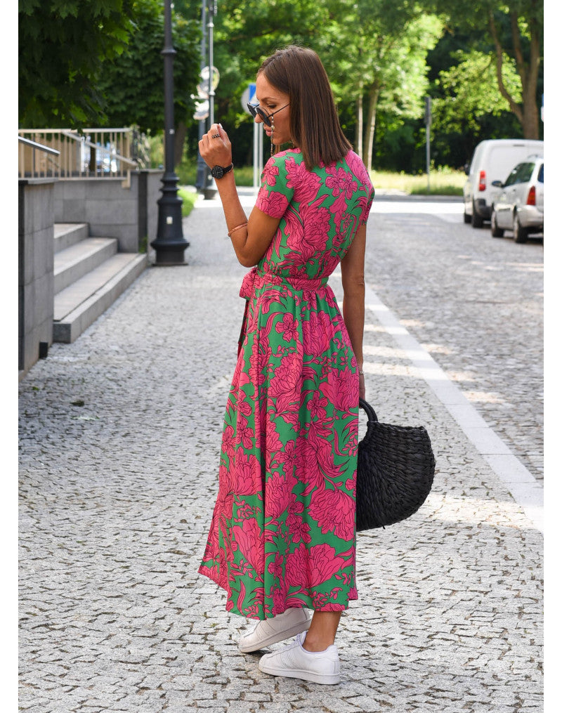 Elegante Maxi Jurk Met V-Hals – Lente & Zomer