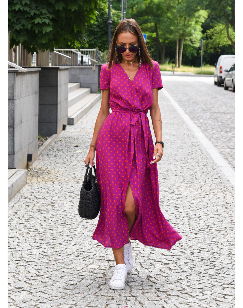 Elegante Maxi Jurk Met V-Hals – Lente & Zomer