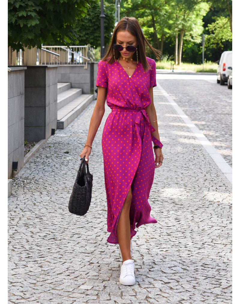 Elegante Maxi Jurk Met V-Hals – Lente & Zomer