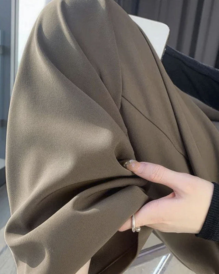 Wijde Dames Pantalon Met Plissé Detail | Kantoor & Comfort